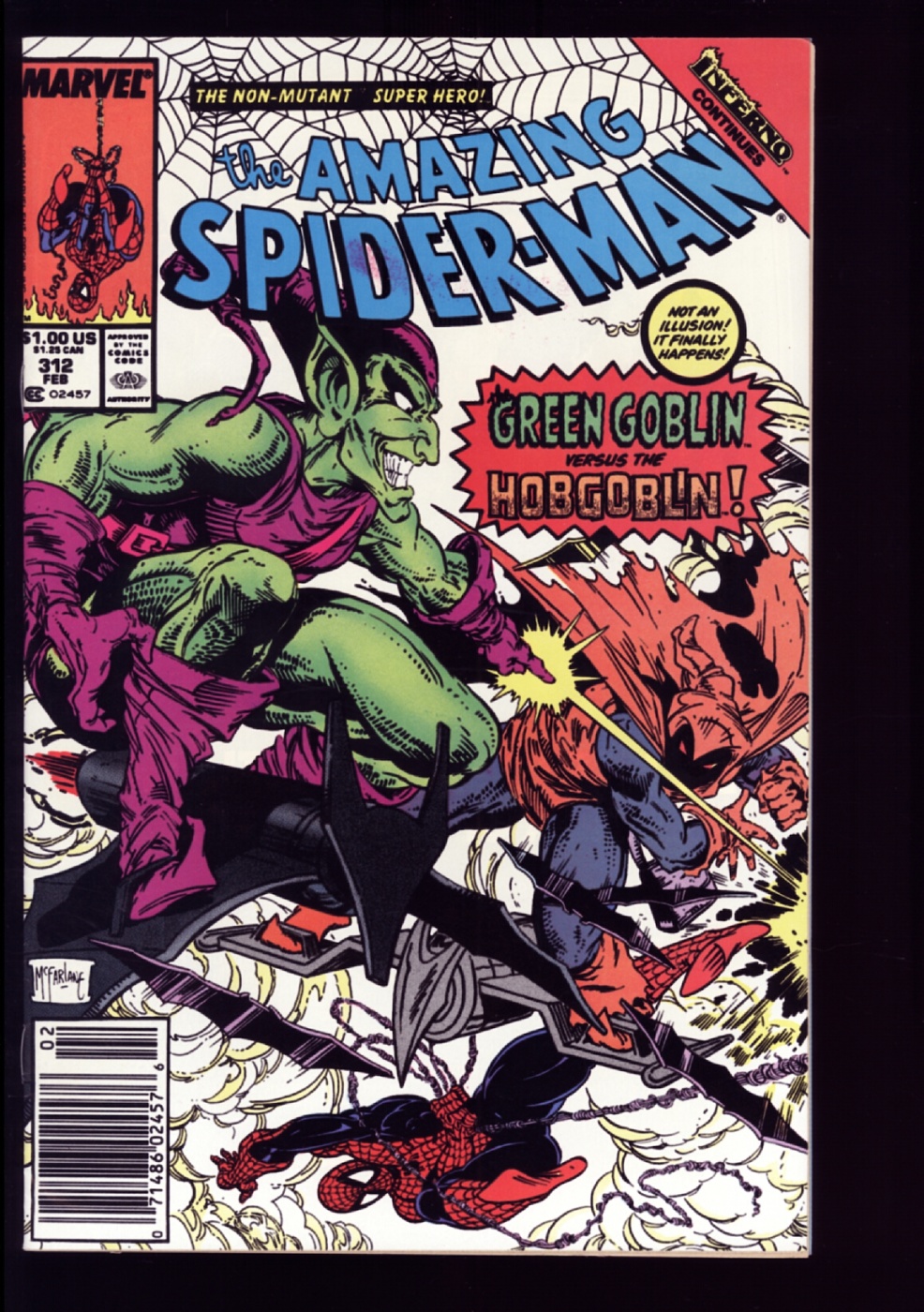 NM　#312　Amazing　(Newsstand)　Spider-Man　(9.4)